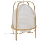 Lampe forme lanterne - Papier japonais et bambou - H 40 x Ø 30 cm - Blanc