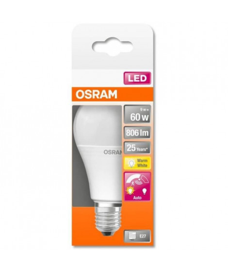 OSRAM Ampoule STAR+ LED Standard Motion Sensor - 9W équivalent 60W E27