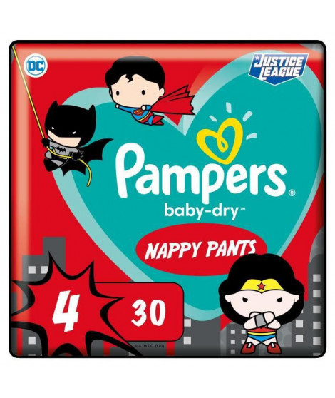 PAMPERS Couches-culottes Baby-Dry Pants Taille 4 - 30 culottes