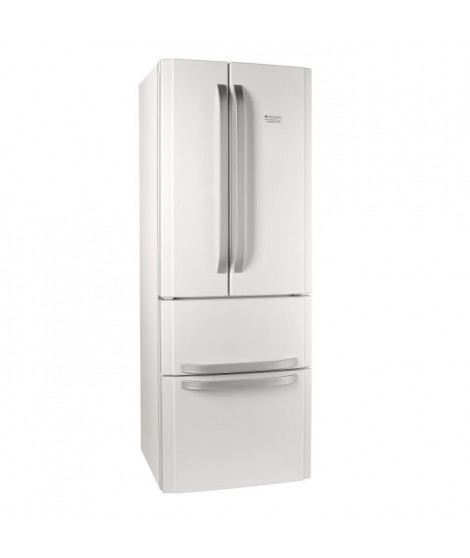 HOTPOINT E4DWC1 - Réfrigérateur multi-portes - 399L (292+107) - Froid ventilé - A+ - L 70cm x H 195.5cm - Blanc