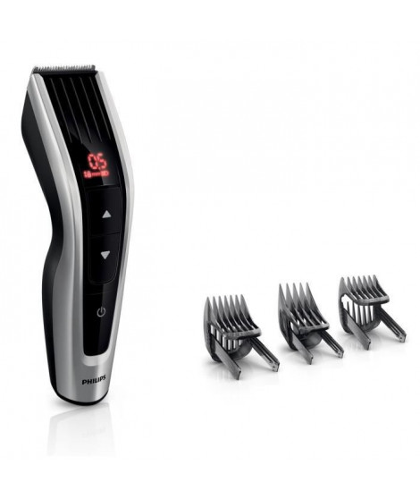 PHILIPS HC7460/15 Tondeuse cheveux - 3 sabots - 60 hauteurs de coupe de 0.5 a 42mm - 120 mins d'autonomie