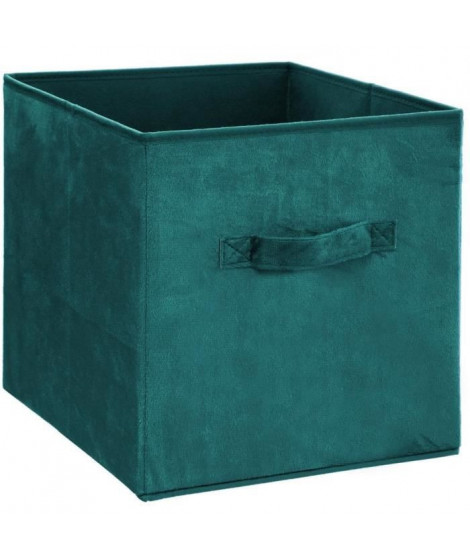 Boîte de rangement 31x31 cm - Velours Bleu