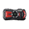 RICOH WG 60 Rouge - Appareil Photo Compact Etanche, Robuste et Leger - 3 modes de stabilisation - Zoom 5x grand-angle - 6 LED…