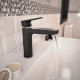 Mitigeur lavabo avec tirette et vidage bonde métal - TYRIA - Noir/Chrome - Ideal Standard