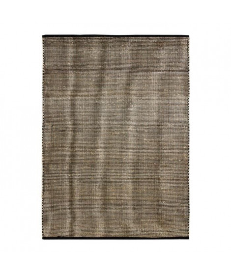 Tapis en Jute 120x170 naturel - noir