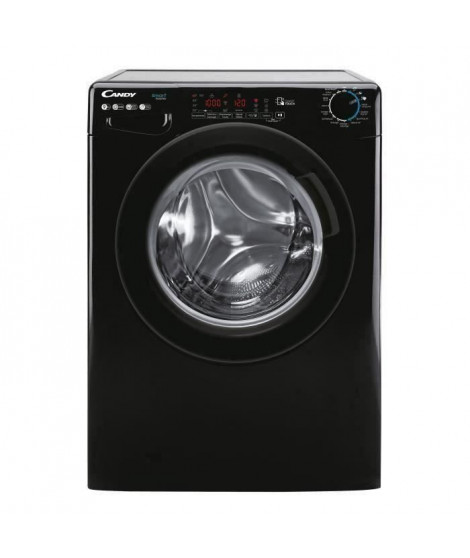 Lave-linge hublot CANDY CS129TMBBE-47- 9 kg - Largeur 60 cm - Classe A - 1200 tours/min - Noir