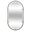 Miroir Métal Oval - 75 x 40 cm - Noir