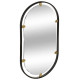 Miroir Métal Oval - 75 x 40 cm - Noir