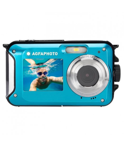 AGFA PHOTO Realishot WP8000 - Appareil Photo Numérique Étanche (Vidéo HD, Double écran LCD, Zoom Digital 16x) - Bleu