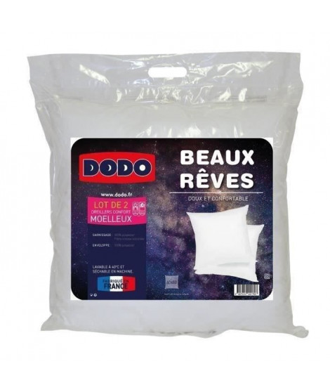 DODO Lot de 2 Oreillers Beaux Reves 60x60 cm