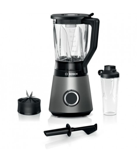 BOSCH Blender VitaPower Revetement métallique - 1200W - 30.000 trs/min - 2 vitesses + turbo - Bol mixeur 2 L - 4 lames amovibles