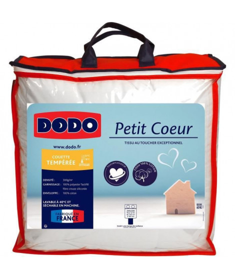 DODO Couette Petit coeur - 200 x 200 cm - Blanc