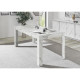 Table de Salle a Manger rectangulaire - Blanc marbre - L 180 x P 90 x H 79 cm - MARMO