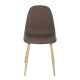 Lot de 2 chaises - Simili vintage marron - L 45 x P 53 x H 85 cm - CLODY