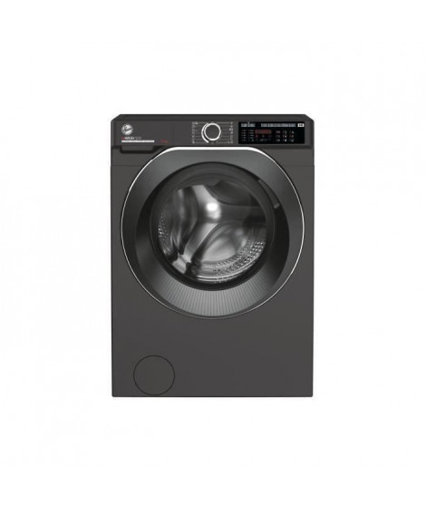 Lave-linge hublot HOOVER H-WASH 500 HW410AMBCRE/1-S - 10 kg - Largeur 60 cm - Classe A - 1400 tours/min - Anthracite