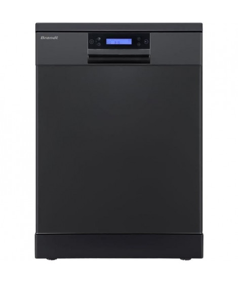 Lave-vaisselle pose libre BRANDT LVC144IB - 14 couverts - Moteur inverter - 44 dB - Noir