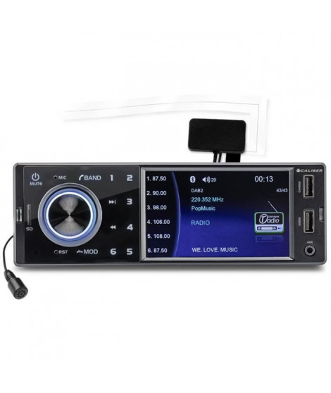 Caliber autoradio DAB+ FM Bluetooth USB SD AUX IN