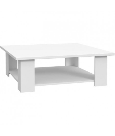 PILVI Table basse - Blanc mat - L 90 x P 90 x H 31 cm