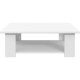 PILVI Table basse - Blanc mat - L 90 x P 90 x H 31 cm