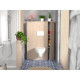 SWEAT Aménagement pour WC - Décor Chene Jackson et blanc mat - L 53 x P 27 x 140 cm