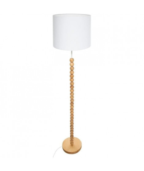 Lampadaire droit Pin - Nino - Blanc - H 146 cm