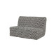 Banquette BZ - Matelas Dunlopillo 140x190 - Tissu gris - L 149 x P 55 x H 43 cm - Made in France - CHARLINE