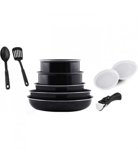 ART&CUISINE Batterie de cuisine - 10 pieces - Tous feux dont induction