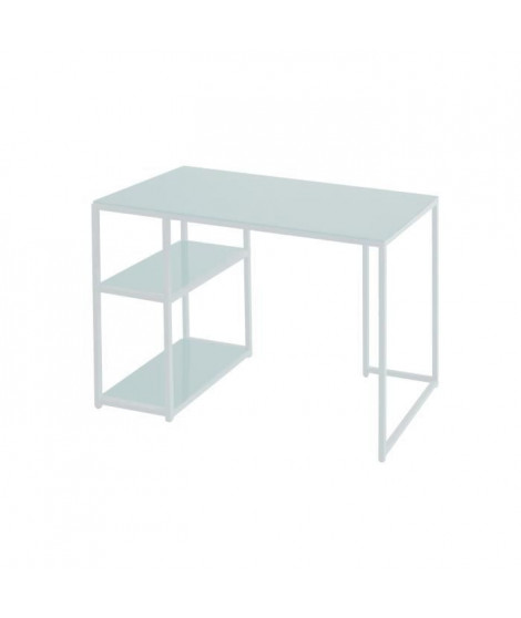 Bureau en metal - Blanc - L 110 x P 55 x H 75 cm - CORY