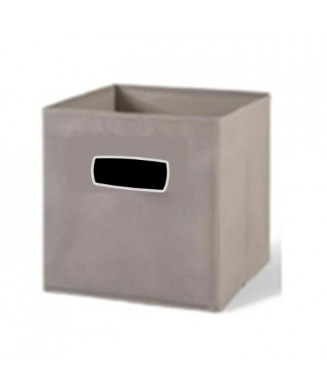 MODULOSTORAGE Tiroir de rangement - Tissu - Poignée métal - 27x27x28 cm - Gris