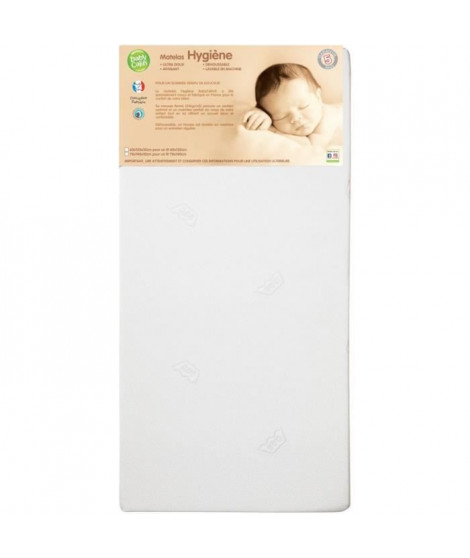 BABYCALIN Matelas lit 60x120cm Hygiene 24KG/M3