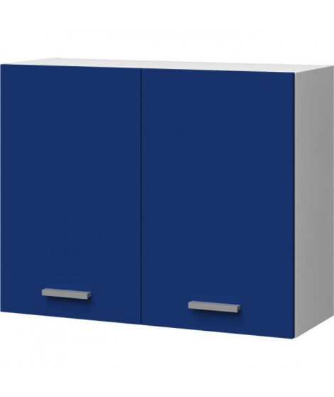 EXTRA - Meuble haut de cuisine 80cm 2 Portes  -  Bleu Mat