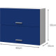 EXTRA - Meuble haut de cuisine 80cm 2 Portes a projection  -  Bleu Mat