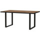 Table a manger - Décor chene et noir et pieds métal - L 160 x P 90 x H 74,1 cm - SEWILL