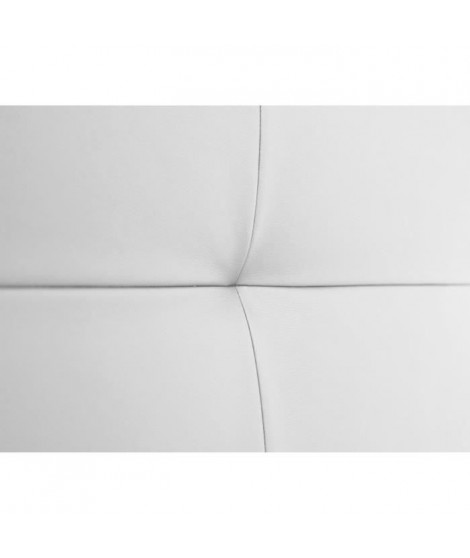 Tete de lit 185 x 120 cm - Simili Blanc - Pour couchage 140 / 160 ou 180 - HERA