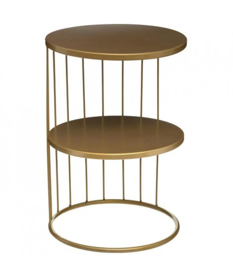 Table d'appoint Kobu design et originale en métal H 52 cm Archi féminin - Doré
