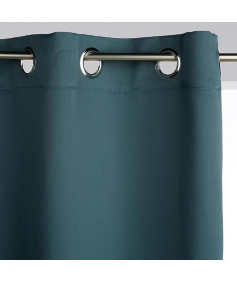 Lot de 2 Rideaux occultant - 135 x 240 cm - Bleu canard