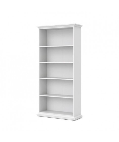 Etagere haute 4 tablettes - Blanc - L 96,2 x P 36,6 x H 200,8 cm