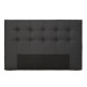 Tete de lit 165 x 100 cm capitonnée - Simili Noir - Pour couchage 140 et 160 - ARGOS