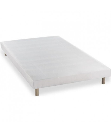 Sommier tapissier 120 x 190 - 12 lattes - Blanc mat - DEKO DREAM Rakenne