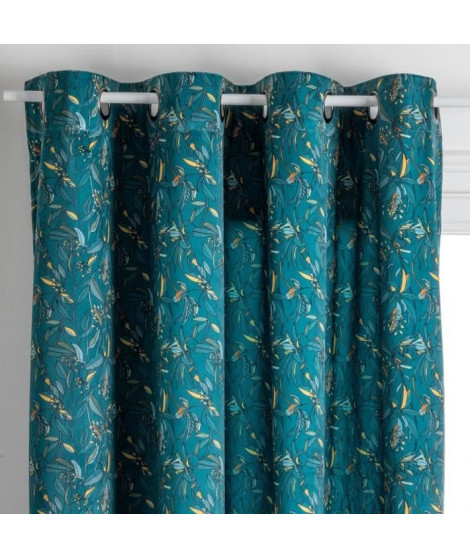 Rideau velours Sierra - 140 x 260 cm - Bleu canard