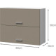 EXTRA - Meuble haut de cuisine 80cm 2 Portes a projection  -  Gris Argile Mat