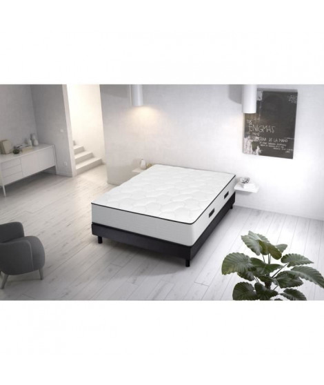 BEDLOVE XX4 Matelas 180x200 cm + Sommier + Pieds - Ressorts ensachés - 29 cm