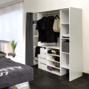 DRESS Kit dressing extensible 112-185 cm + rideau - Blanc et anthracite