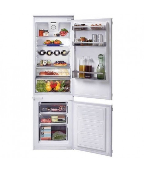 ROSIERES RBBS 100/N - Refrigerateur Combiné encastrable - 250 L (190 + 60) - Froid Brassé - A+ - L 57 cm x H 184 cm