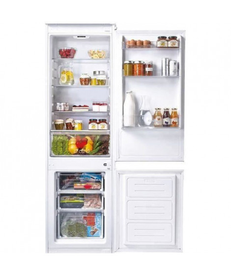 Candy CKBBS 100/1 - Refrigerateur Combiné encastrable - 250 L (190 + 60) - Froid Statique- A+ - L 57 cm x H 184 cm