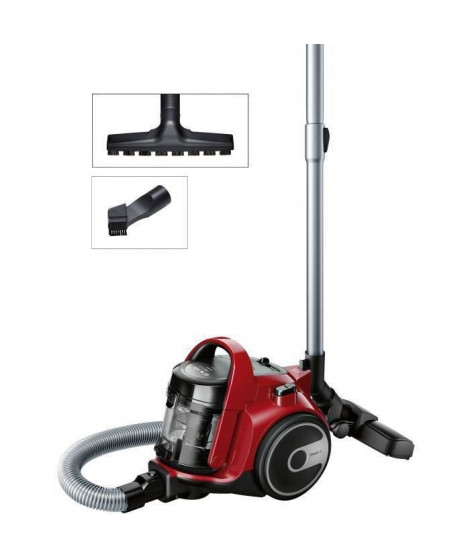 BOSCH BGC05AAA2 Aspirateur sans sac - 78dB - Capacité du bac 1.5L - Filtre HEPA 12 lavable