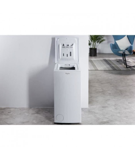 WHIRLPOOL - TDLR62322LFR - Lave-linge posable blanc TOP ESSENTIAL - 6Kg - 1200 tours/min - A+++ - Blanc