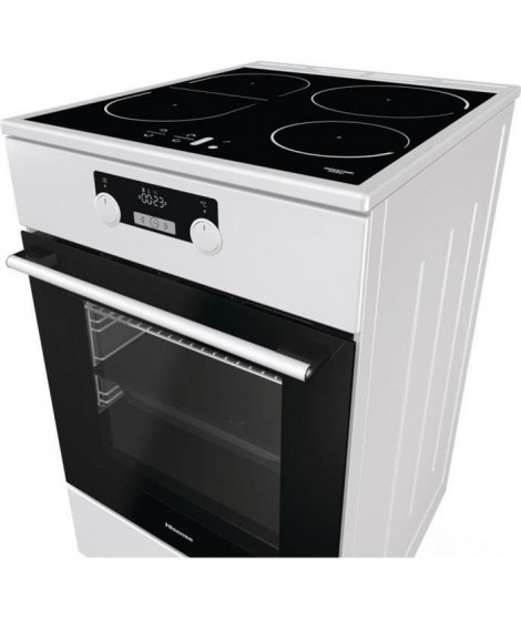 Hisense HI55222BW Cuisiniere table induction - 4 foyers - Four électrique - catalyse - 70L - Classe A - 50x85cm - Blanc