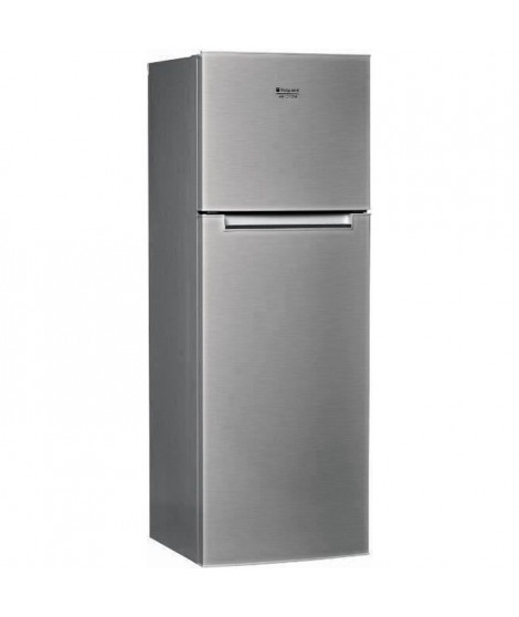 HOTPOINT HTM1722V -Réfrigérateur congélateur haut-300 L (226+74 L )-Froid brassé et statique congélateur-A+-L 60 x H 170 cm-Inox