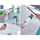 LEIFHEIT 51035 - Aspirateur a vitres et salle de bains Nemo - Réservoir 60ml - Autonomie 45min - IPX7 - Design ergonomique et…